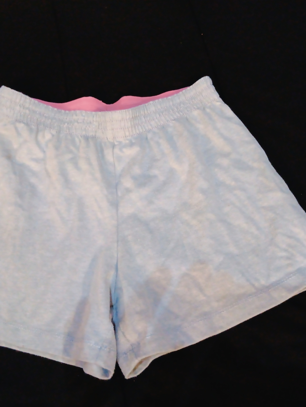 wonder nation Light Blue Shorts with Pink Waistband